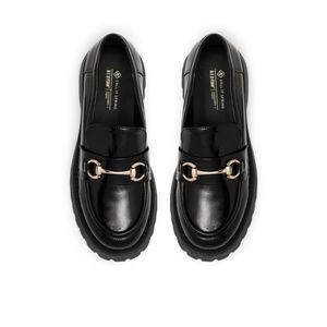 Call it Spring Chunky Platform Loafers patent black